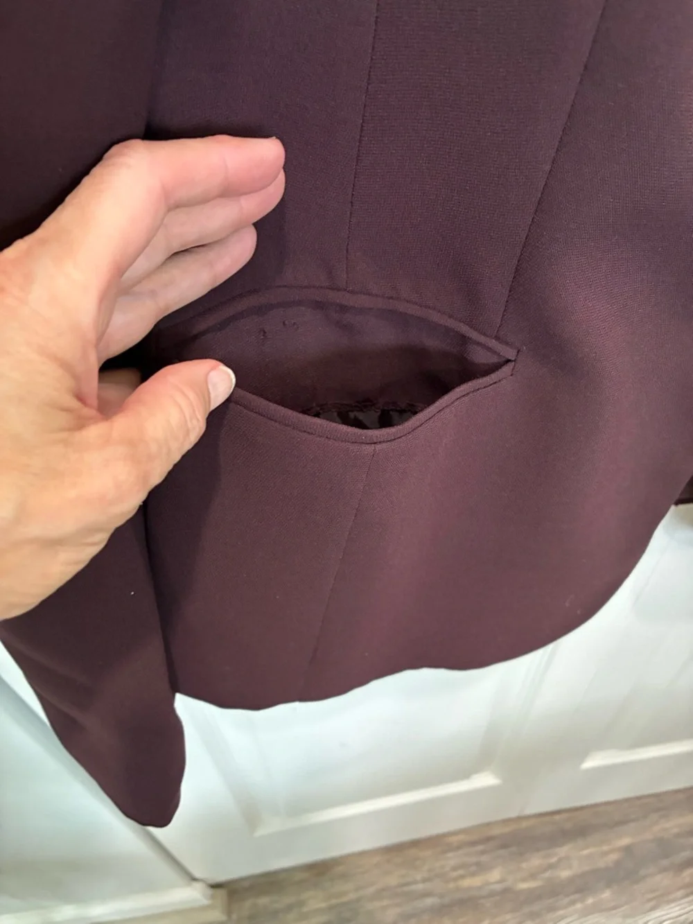 INC International Concepts Dark Burgundy Shawl Collar Blazer